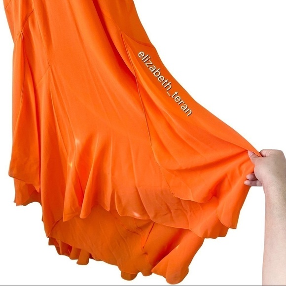 Halston Halter Georgette Gown 0 - Picture 4 of 9